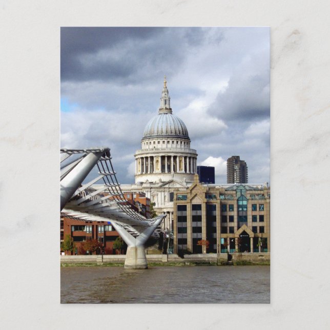 Carte Postale Cathédrale Saint-Paul-Pont du millénaire-Londres (Devant)