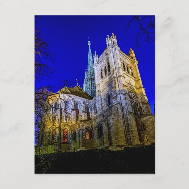 Carte Postale Cathédrale Saint-Pierre de Genève, Suisse (Devant)