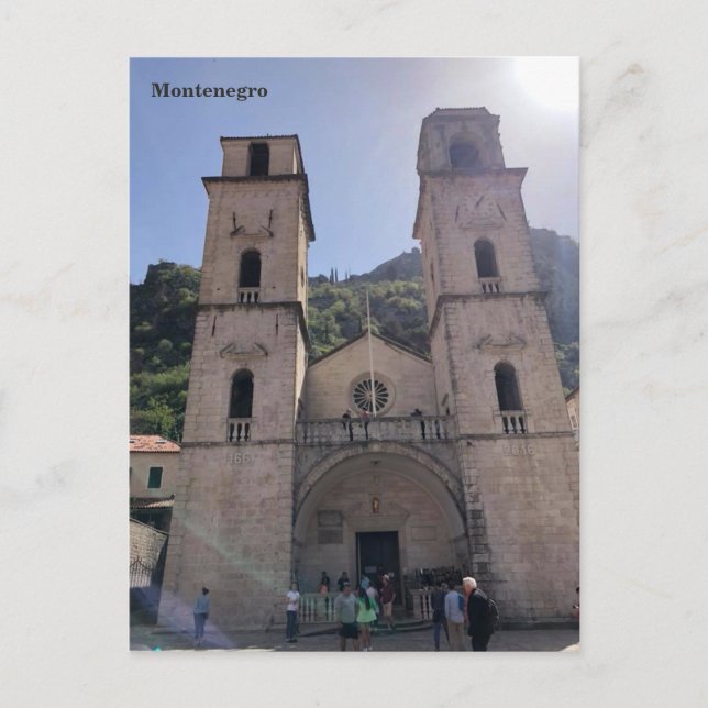 Carte Postale Cathédrale Saint-Tryphon, Kotor, Monténégro (Devant)