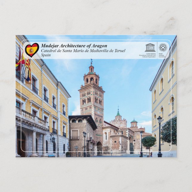 Carte Postale Cathédrale Sainte-Marie-de-Mediavilla de Teruel (Devant)