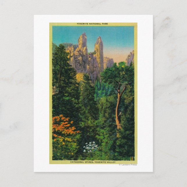 Carte Postale Cathédrale Spires et la Vallée de Yosemite (Devant)