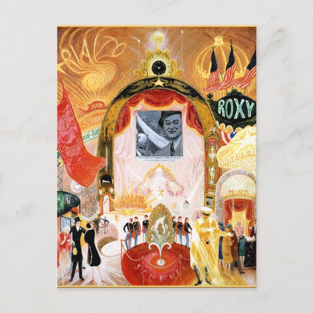 Carte Postale Cathédrales de Broadway, peinture d'art (Devant)