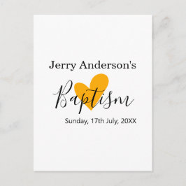 Carte Postale Catholic baptism kids modern simple QR minimal