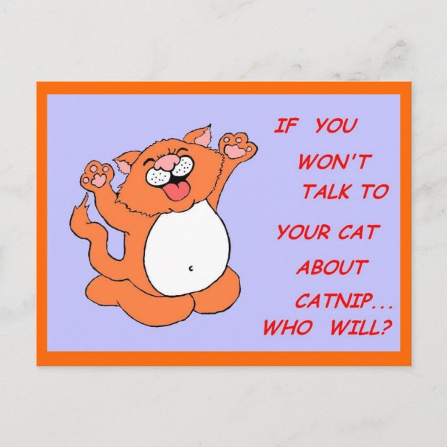 Carte postale Catnip Kitty (Devant)
