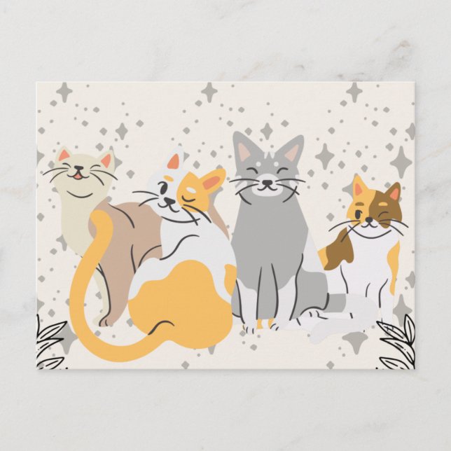 Carte Postale Cats group (Devant)