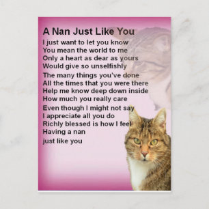 Carte Postale Cats Nan Poem