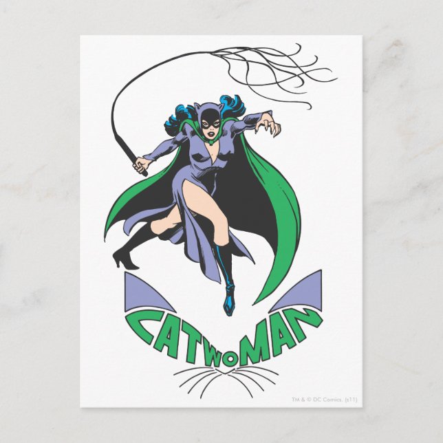 Carte Postale Catwoman & Logo Green (Devant)