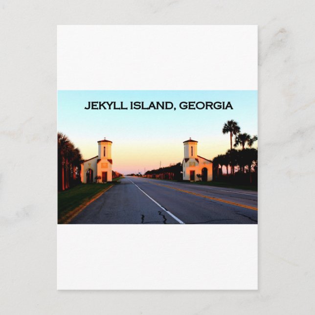 Carte Postale Causeway de Jekyll Island Georgia (Devant)