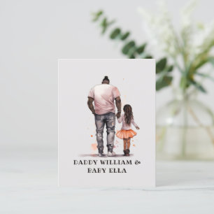 Carte Postale Caution père et fille noire (5)