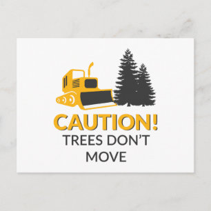 Carte Postale Caution Trees