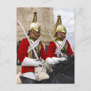 Carte Postale Cavalerie Ménagère Changement Des Gardes Art