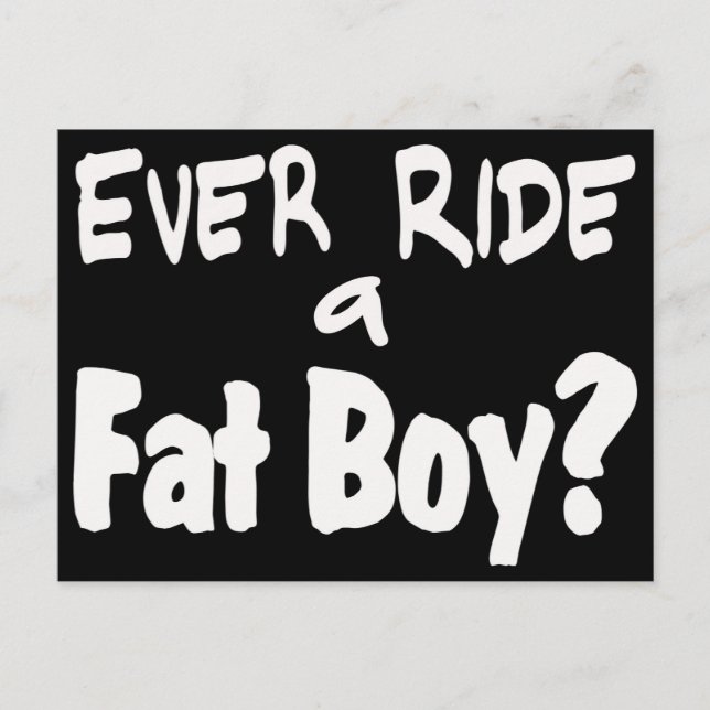 Carte Postale Cavalier Fat Boy (Devant)