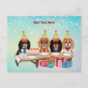 Carte Postale Cavalier King Charles Spaniel de naissance