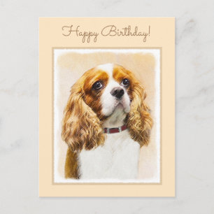 Carte Postale Cavalier King Charles Spaniel Peinture originale