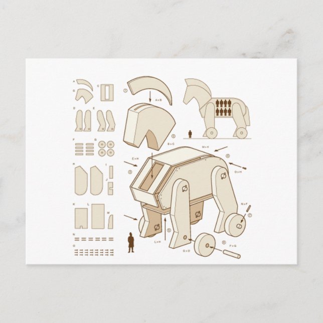 Carte Postale Cavalo de Troia (Devant)