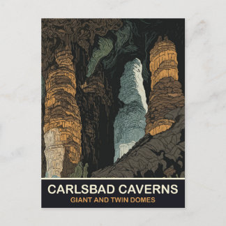 Carte Postale Cavernes Carlsbad, Domes géants et jumeaux, Voyage