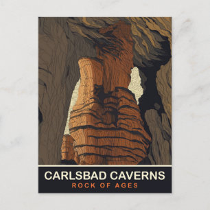 Carte Postale Cavernes Carlsbad, Rocher des âges, Voyage