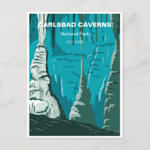 Carte Postale Cavernes vintages Carlsbad Parc national du Nouvea