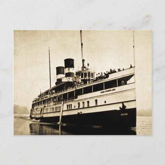 Carte Postale Cayuga Passenger Steamer - Canada Steamship Lines (Devant)