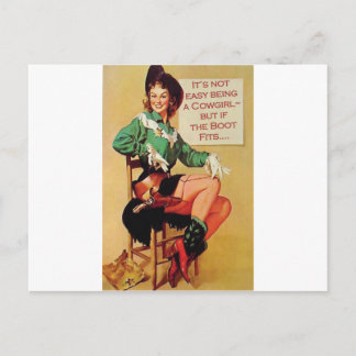 Carte Postale Ce n'est pas facile d'être une cowgirl mais si le 