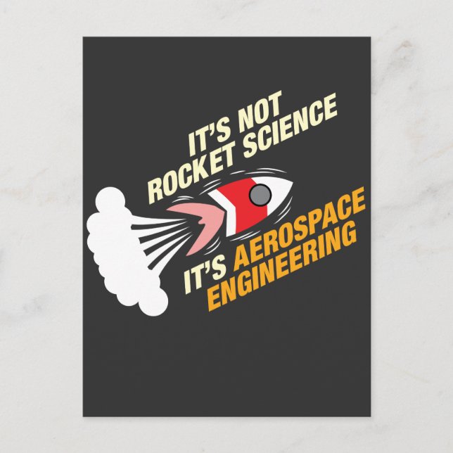 Carte Postale Ce n'est pas la science des fusées C'est l'ingénie (Devant)