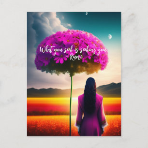 Carte Postale Ce que vous recherchez Citation Rumi Dreamscape