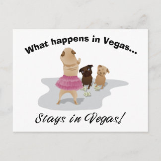 Carte Postale Ce qui se passe à Vegas Carlin Bachelor Party Ts, 