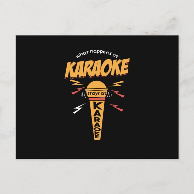 Carte Postale Ce Qui Se Passe Au Karaoke Séjourne Au Cadeau Kara (Devant)