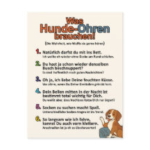 Carte postale "Ce qu'il faut aux oreilles de chien