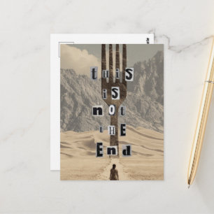 Carte Postale Ceci n'est pas la fin Fourchette Désert Collage su