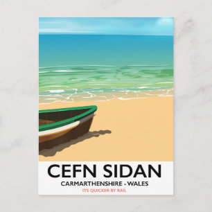 Carte Postale Cefn Sidan, Carmarthenshire pays de Galles chemins