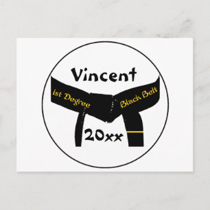 Carte postale Ceinture noire de premier degré Mart