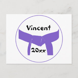 Carte Postale Ceinture violette des arts martiaux