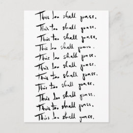 Carte Postale Cela aussi passera ! Guillemet inspirant