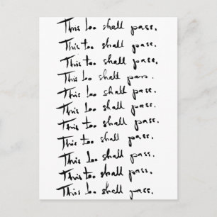 Carte Postale Cela aussi passera ! Guillemet inspirant