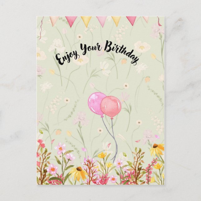 Carte Postale Célébration d'anniversaire (Devant)