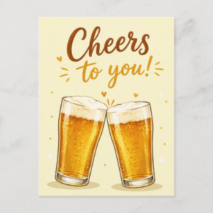 Carte Postale Célébration d'anniversaire de bière à la pinte