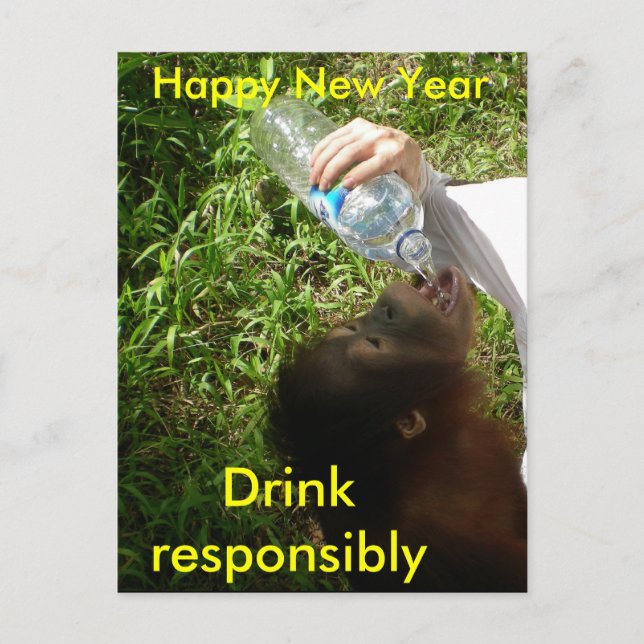 Carte Postale Célébration de la boisson (Devant)