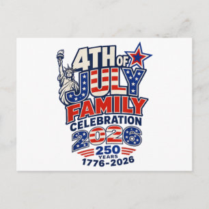 Carte Postale Célébration de la fête familiale du 14 juillet 202
