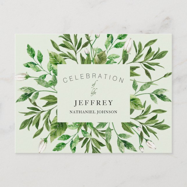 Carte Postale Célébration de la vie après la perte Collecte du f (Devant)