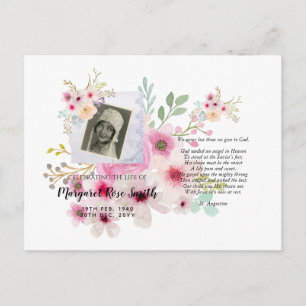 Carte Postale Célébration de la vie Cadeau commémoratif AJOUTER 