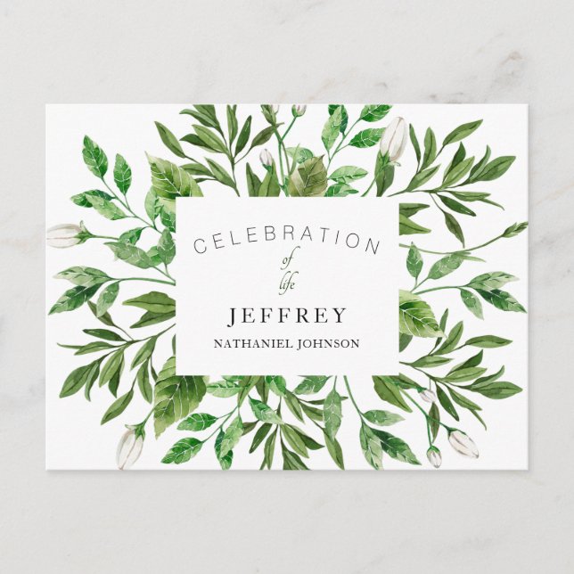 Carte Postale Célébration de la vie et rassemblement de feuilles (Devant)