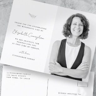 Carte Postale Célébration de la vie Simple et moderne Photo mini