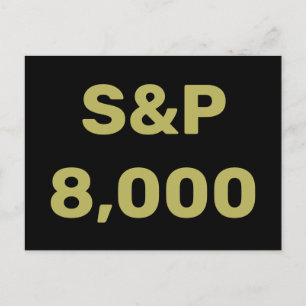 Carte Postale Célébration de l'indice boursier S&P 8 000
