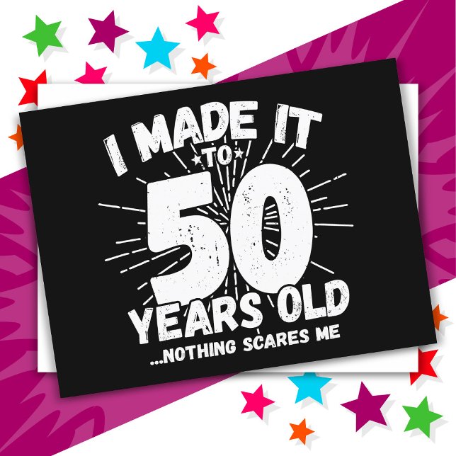 Carte Postale Célébration drôle de 50 ans avec un mème sarcastiq (Créateur téléchargé)