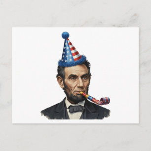 Carte Postale Célébration drôle de fête d'Abraham Lincoln