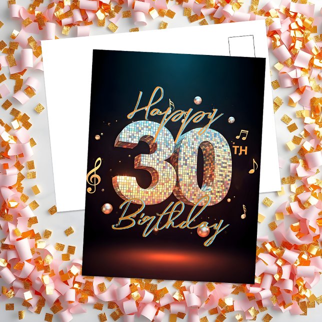 Carte Postale Célébration du 30e anniversaire Sparkling Disco Da (Créateur téléchargé)