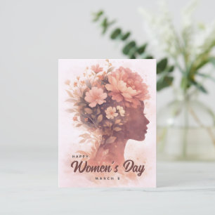Carte Postale Célébration élégante de la Journée de la femme Fle