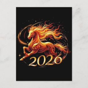 Carte Postale Célébrations de l'année chinoise du cheval 2026
