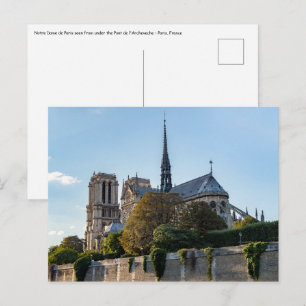 Carte Postale Célèbre Cathédrale Notre Dame de Paris - France